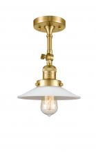 Innovations Lighting 201F-SG-G1-LED - Halophane - 1 Light - 9 inch - Satin Gold - Semi-Flush Mount