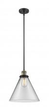 Innovations Lighting 201S-BAB-G42-L-LED - Cone - 1 Light - 12 inch - Black Antique Brass - Stem Hung - Mini Pendant