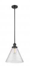 Innovations Lighting 201S-BK-G44-L-LED - Cone - 1 Light - 12 inch - Matte Black - Stem Hung - Mini Pendant