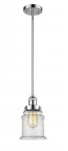 Innovations Lighting 201S-PC-G184-LED - Canton - 1 Light - 7 inch - Polished Chrome - Stem Hung - Mini Pendant