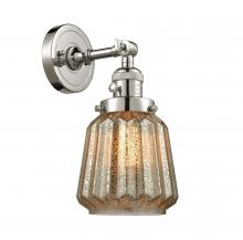 Innovations Lighting 203SW-PN-G146 - Chatham - 1 Light - 7 inch - Polished Nickel - Sconce