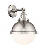 Innovations Lighting 203SW-SN-HFS-81-SN - Hampden - 1 Light - 9 inch - Brushed Satin Nickel - Sconce