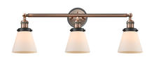 Innovations Lighting 205BP-ACBK-G61 - Cone - 3 Light - 30 inch - Antique Copper - Bath Vanity Light