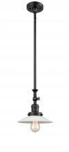 Innovations Lighting 206-BK-G1 - Halophane - 1 Light - 9 inch - Matte Black - Stem Hung - Mini Pendant