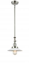 Innovations Lighting 206-PN-G1-LED - Halophane - 1 Light - 9 inch - Polished Nickel - Stem Hung - Mini Pendant