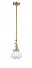 Innovations Lighting 206-SG-G324-LED - Olean - 1 Light - 7 inch - Satin Gold - Stem Hung - Mini Pendant