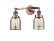 Innovations Lighting 208-AC-G58-LED - Bell - 2 Light - 15 inch - Antique Copper - Bath Vanity Light