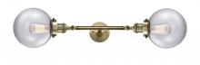 Innovations Lighting 208L-AB-G202-8 - Beacon - 2 Light - 8 inch - Antique Brass - Bath Vanity Light