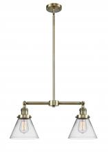 Innovations Lighting 209-AB-G42 - Cone - 2 Light - 21 inch - Antique Brass - Stem Hung - Island Light