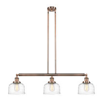 Innovations Lighting 213-AC-G713 - Bell - 3 Light - 41 inch - Antique Copper - Stem Hung - Island Light