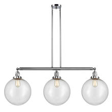 Innovations Lighting 213-PC-G204-12 - Beacon - 3 Light - 44 inch - Polished Chrome - Stem Hung - Island Light