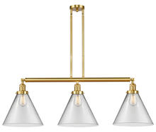 Innovations Lighting 213-SG-G42-L - Cone - 3 Light - 44 inch - Satin Gold - Stem Hung - Island Light