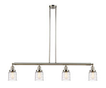 Innovations Lighting 214-PN-G513 - Bell - 4 Light - 50 inch - Polished Nickel - Stem Hung - Island Light