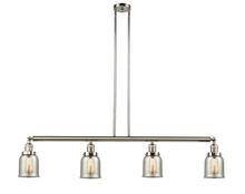 Innovations Lighting 214-PN-G58 - Bell - 4 Light - 50 inch - Polished Nickel - Stem Hung - Island Light