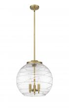 Innovations Lighting 221-3S-BB-G1213-16-LED - Athens Deco Swirl - 3 Light - 16 inch - Brushed Brass - Cord hung - Pendant