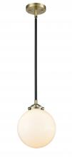 Innovations Lighting 284-1S-BAB-G201-8-LED - Beacon - 1 Light - 8 inch - Black Antique Brass - Cord hung - Mini Pendant