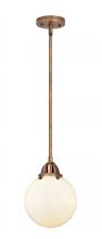 Innovations Lighting 288-1S-AC-G201-8-LED - Beacon - 1 Light - 8 inch - Antique Copper - Cord hung - Mini Pendant