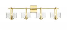 Innovations Lighting 312-4W-SG-CL - Striate - 4 Light - 33 inch - Satin Gold - Bath Vanity Light