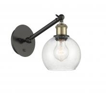 Innovations Lighting 317-1W-BAB-G124-6-LED - Athens - 1 Light - 6 inch - Black Antique Brass - Sconce