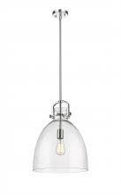 Innovations Lighting 410-1SL-PN-G412-14CL - Newton Bell - 1 Light - 14 inch - Polished Nickel - Pendant