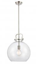 Innovations Lighting 410-1SL-SN-G410-14CL - Newton Sphere - 1 Light - 14 inch - Satin Nickel - Pendant