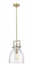 Innovations Lighting 411-1SM-BB-G412-10SDY - Newton Bell - 1 Light - 10 inch - Brushed Brass - Mini Pendant