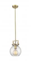 Innovations Lighting 411-1SS-BB-G410-8SDY - Newton Sphere - 1 Light - 8 inch - Brushed Brass - Mini Pendant