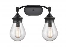 Innovations Lighting 414-2W-BK-6SDY - Genesis - 2 Light - 18 inch - Matte Black - Bath Vanity Light