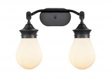 Innovations Lighting 414-2W-BK-6W - Genesis - 2 Light - 18 inch - Matte Black - Bath Vanity Light