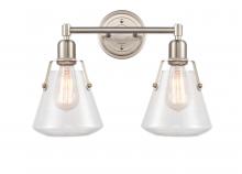 Innovations Lighting 422-2W-SN-7CL - Luna - 2 Light - 18 inch - Satin Nickel - Bath Vanity Light