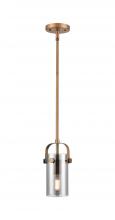 Innovations Lighting 423-1S-BB-G423-7SM - Pilaster II Cylinder - 1 Light - 7 inch Long Glass - Brushed Brass - Pendant