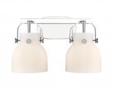 Innovations Lighting 423-2W-PC-G412-6WH - Pilaster II Bell - 2 Light - 17 inch - Polished Chrome - Bath Vanity Light