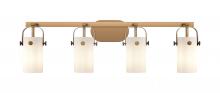 Innovations Lighting 423-4W-BB-G423-7WH - Pilaster - 4 Light - 35 inch - Brushed Brass - Bath Vanity Light