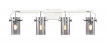 Innovations Lighting 423-4W-PC-G423-7SM - Pilaster II Cylinder - 4 Light - 35 inch - Polished Chrome - Bath Vanity Light