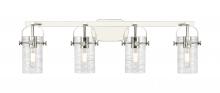 Innovations Lighting 423-4W-PN-G423-7DE - Pilaster II Cylinder - 4 Light - 35 inch - Polished Nickel - Bath Vanity Light