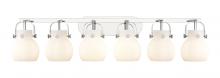 Innovations Lighting 423-6W-PC-G410-6WH - Pilaster II Sphere - 6 Light - 46 inch - Polished Chrome - Bath Vanity Light