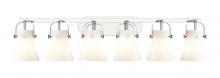 Innovations Lighting 423-6W-PC-G411-6WH - Pilaster II Cone - 6 Light - 46 inch - Polished Chrome - Bath Vanity Light