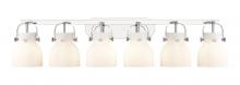 Innovations Lighting 423-6W-PC-G412-6WH - Pilaster II Bell - 6 Light - 46 inch - Polished Chrome - Bath Vanity Light