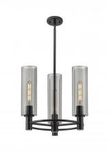 Innovations Lighting 434-3CR-BK-G434-12SM - Crown Point - 3 Light - 18 inch - Matte Black - Pendant