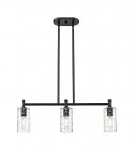 Innovations Lighting 434-3I-BK-G434-7DE - Crown Point - 3 Light - 31 inch - Matte Black - Island Light