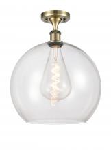 Innovations Lighting 516-1C-AB-G122-14 - Athens - 1 Light - 14 inch - Antique Brass - Semi-Flush Mount