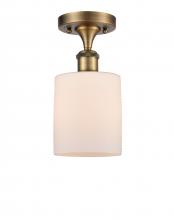 Innovations Lighting 516-1C-BB-G111 - Cobbleskill - 1 Light - 5 inch - Brushed Brass - Semi-Flush Mount