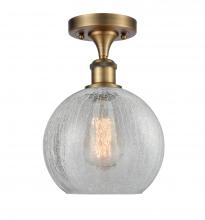 Innovations Lighting 516-1C-BB-G125-8 - Athens - 1 Light - 8 inch - Brushed Brass - Semi-Flush Mount