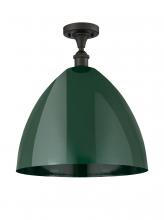 Innovations Lighting 516-1C-OB-MBD-16-GR-LED - Plymouth - 1 Light - 16 inch - Oil Rubbed Bronze - Semi-Flush Mount