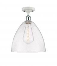 Innovations Lighting 516-1C-WPC-GBD-124 - Bristol - 1 Light - 12 inch - White Polished Chrome - Semi-Flush Mount