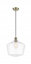 Innovations Lighting 516-1P-AB-G652-12-LED - Cindyrella - 1 Light - 12 inch - Antique Brass - Cord hung - Mini Pendant