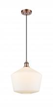 Innovations Lighting 516-1P-AC-G651-12 - Cindyrella - 1 Light - 12 inch - Antique Copper - Cord hung - Mini Pendant