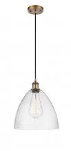 Innovations Lighting 516-1P-BB-GBD-124 - Bristol - 1 Light - 12 inch - Brushed Brass - Cord hung - Mini Pendant