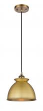  516-1P-BB-M14-BB - Adirondack - 1 Light - 8 inch - Brushed Brass - Cord hung - Mini Pendant