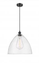 Innovations Lighting 516-1P-BK-GBD-164-LED - Bristol - 1 Light - 16 inch - Matte Black - Cord hung - Pendant